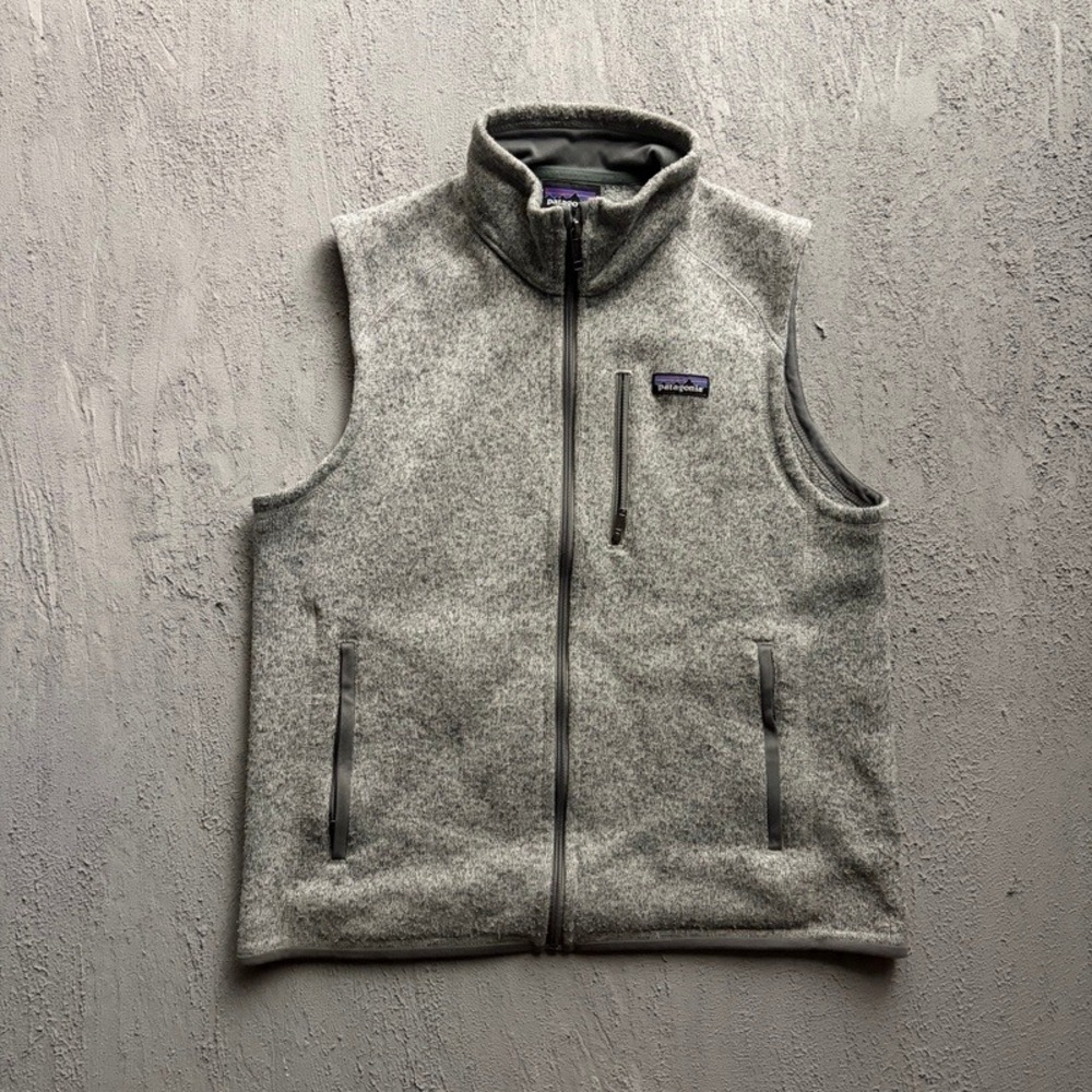 Patagonia Better Sweater Vest Medium Grey Heather Full Zip Outdoor Fleece Gilet